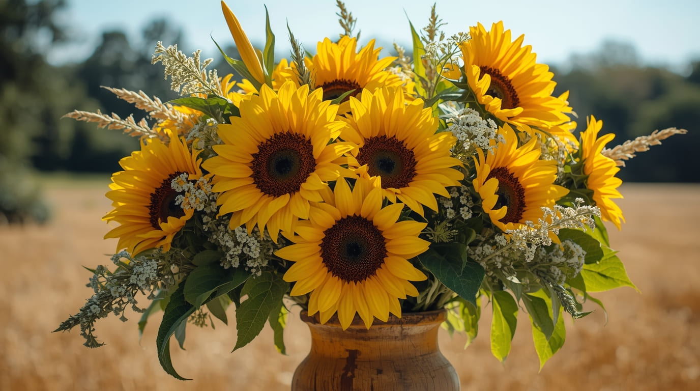 Zomers Zonlicht boeket met zonnebloemen